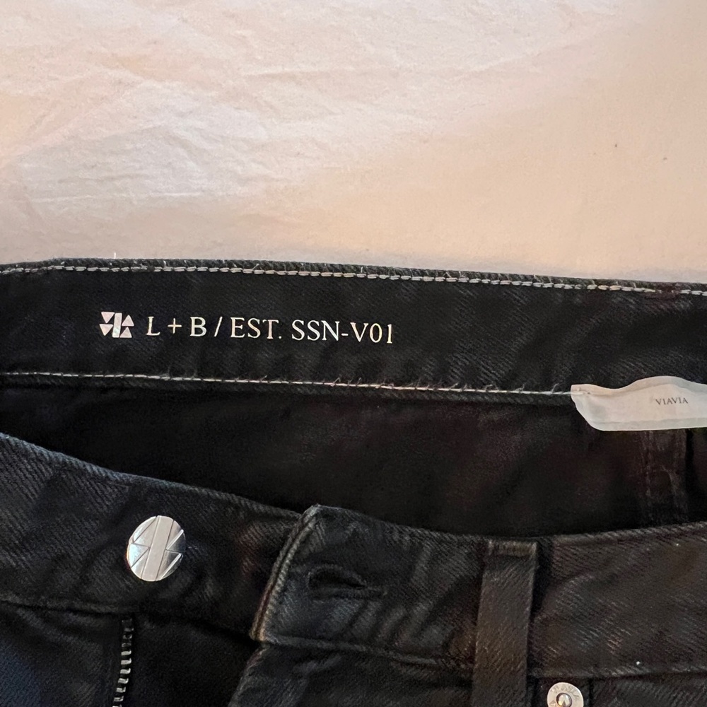 L&B Women's Elegant Black Wide Leg Jeans